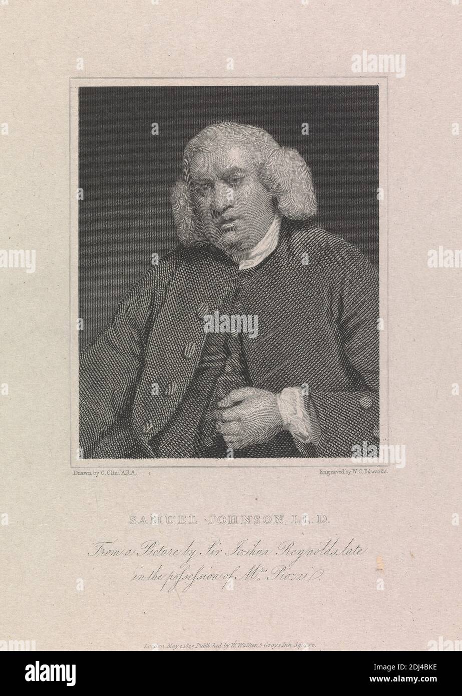 Samuel Johnson, William Camden Edwards, 1777–1855, British, after George Clint, 1770–1854, British, Published 1823, Graving, Sheet: 6 3/4 x 5in. (17.1 x 12,7 cm Stockfoto