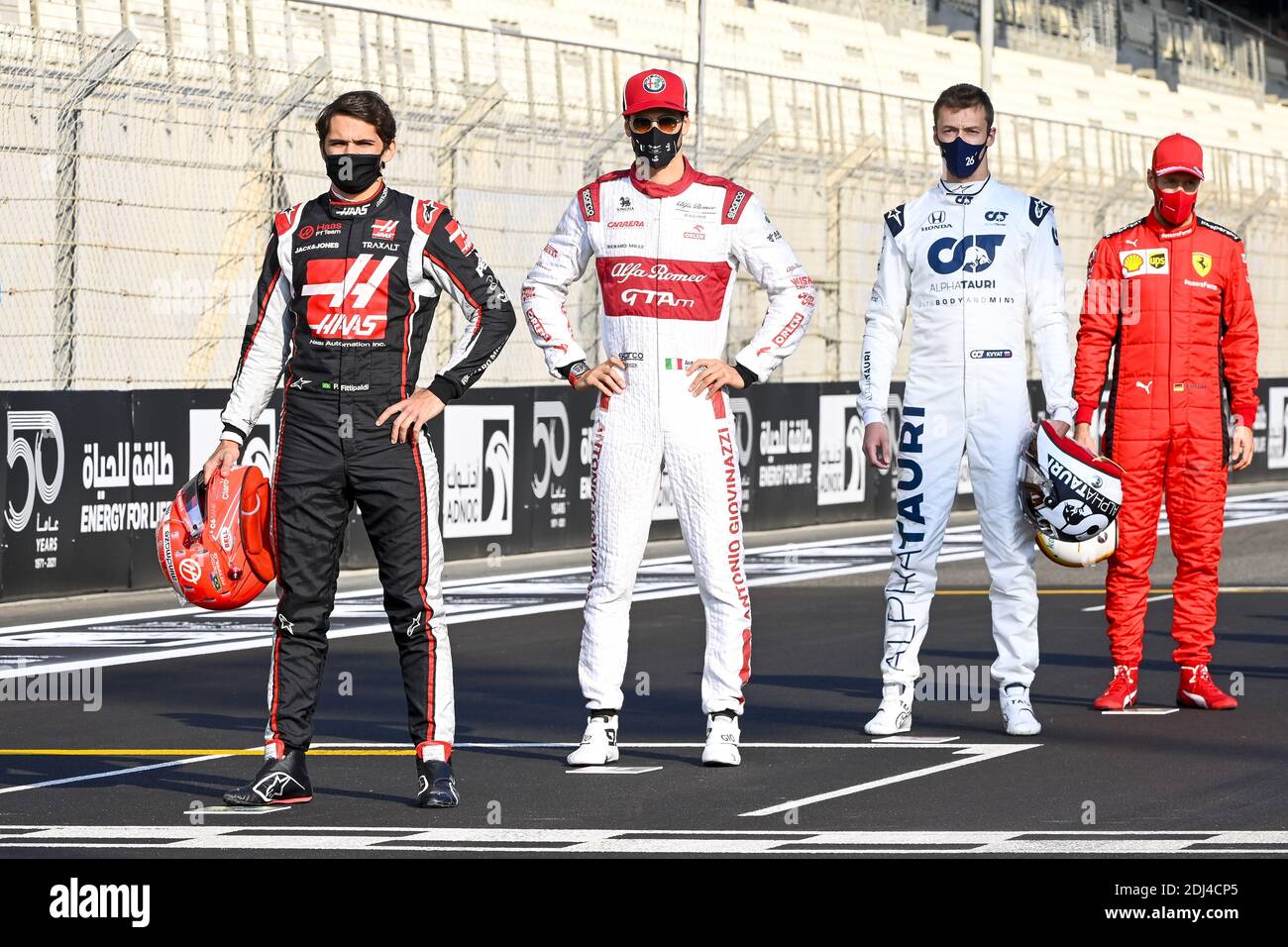 Abu Dhabi, Vereinigte Arabische Emirate. Dezember 2020. GIOVINAZZI Antonio (ita), Alfa Romeo Racing ORLEN C39, PortraitFahrer Saisonende während der Formel 1 Etihad Airways Abu Dhabi Grand Prix 2020, vom 11. Bis 13. Dezember 2020 auf dem Yas Marina Circuit, in Abu Dhabi - Photo Pool F1/DPPI/LM Credit: Paola Benini/Alamy Live News Stockfoto