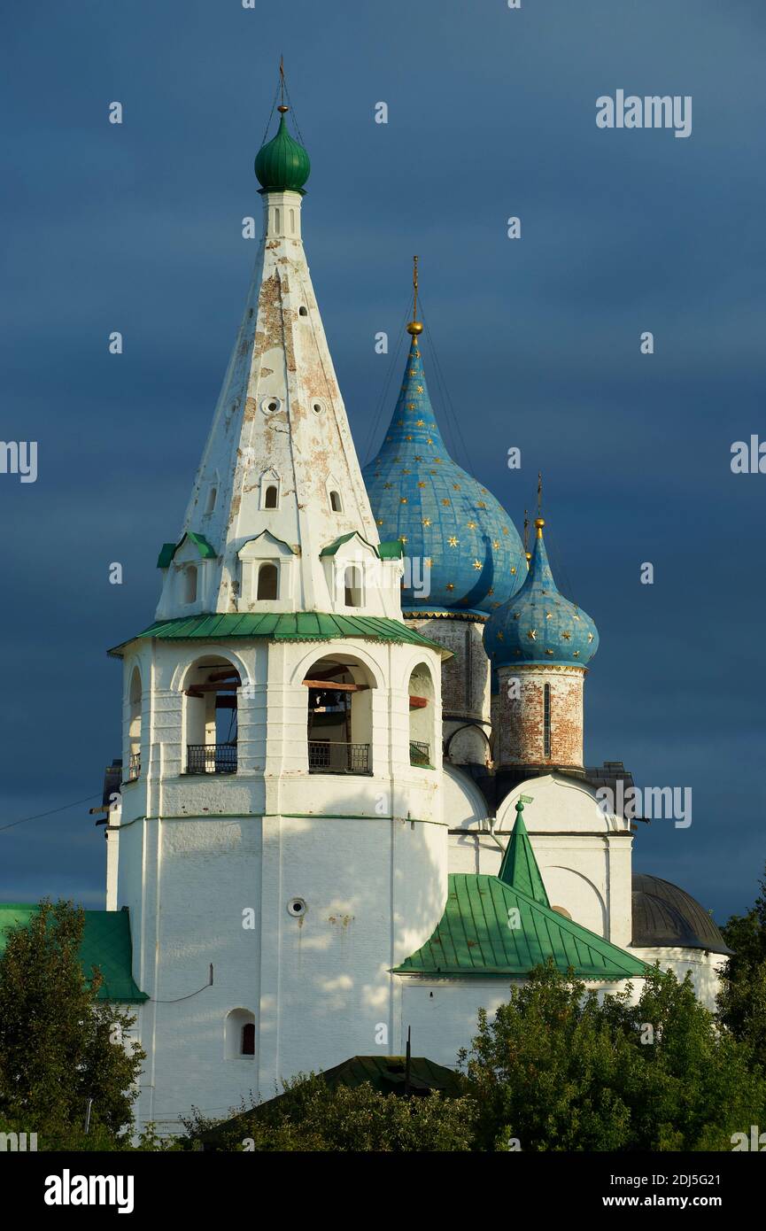 Russland, Rossija, Wladimir Oblast, Goldener Ring, Susdal, UNESCO-Weltkulturerbe, befestigte Zitadelle "kreml". Kathedrale der Geburt Christi, 12. Jahrhundert, an Stockfoto