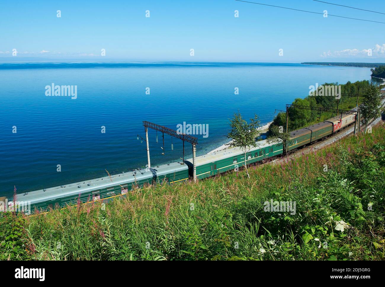Russland, Sibirien, Baikalsee, transsibirischer Zug Stockfoto