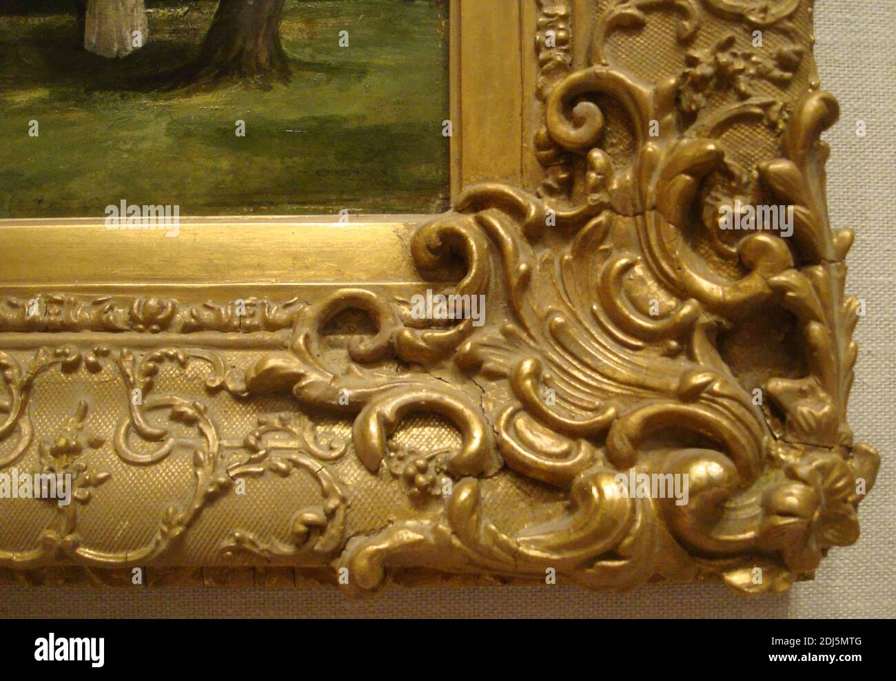 Britischer, viktorianischer Pastiche Louis IV./ Rokoko-Stil Rahmen, Unbekannter framemaker, Mitte 19. Jahrhundert, Holz und Kompo, später Ölvergoldung und Lack über Original-Vergoldung Stockfoto