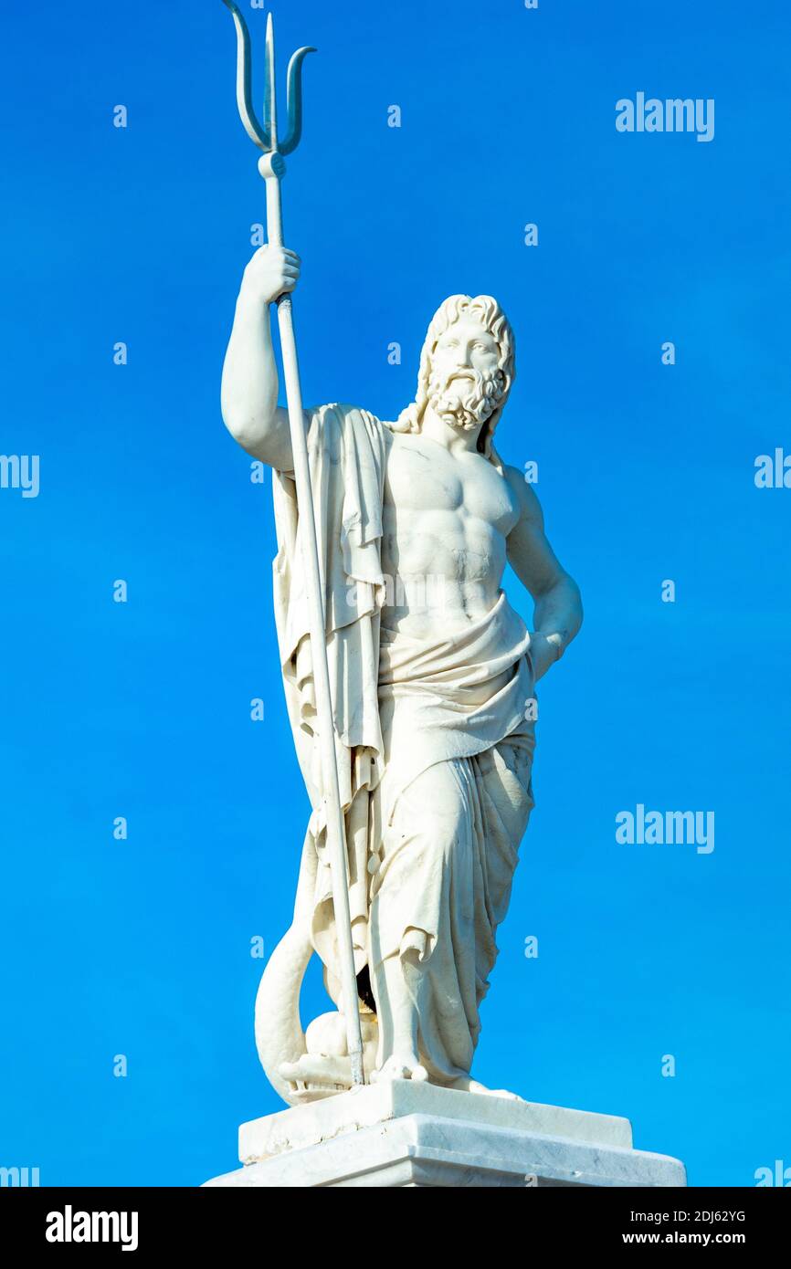 Statue von Poseidon, Triton oder Neptuno in Havanna, Kuba Stockfoto