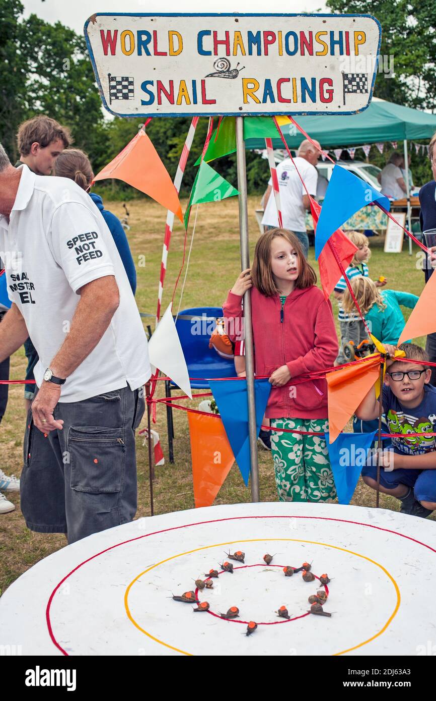Schneckenweltmeisterschaften in Congham, england: Stockfoto