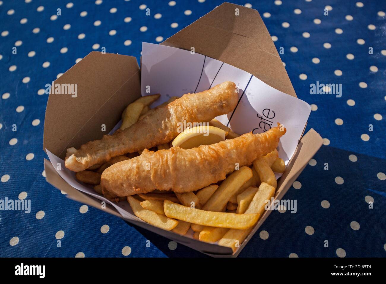 Porthmeor Beach Fish and Chips, Cornwall, England Stockfoto