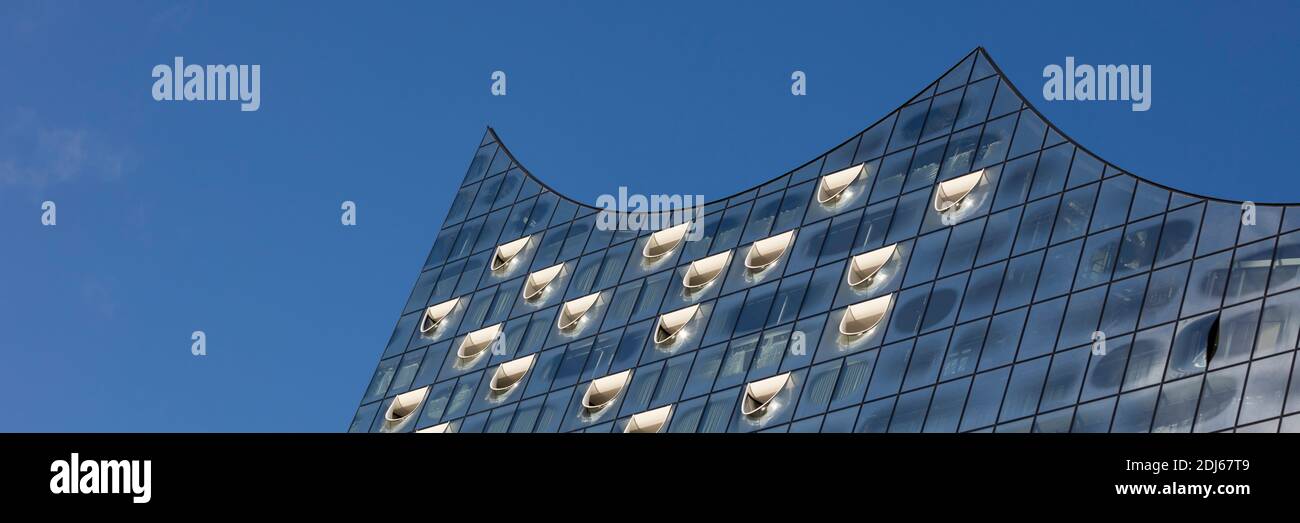 Fassade Der Elbphilharmonie, Hamburg, Deutschland, Europa Stockfoto