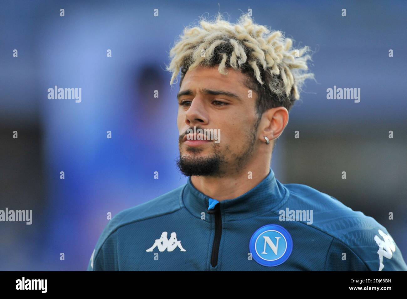 Neapel, Italien. Dezember 2020. Kevin Malcuit Spieler von Neapel, während des Spiels der italienischen Fußball-Liga zwischen Napoli gegen Sampdoria Endergebnis 2-1, Spiel im Diego Armando Maradona Stadion in Neapel gespielt. Italien, 13. Dezember 2020. (Foto von Vincenzo Izzo/Sipa USA) Quelle: SIPA USA/Alamy Live News Stockfoto