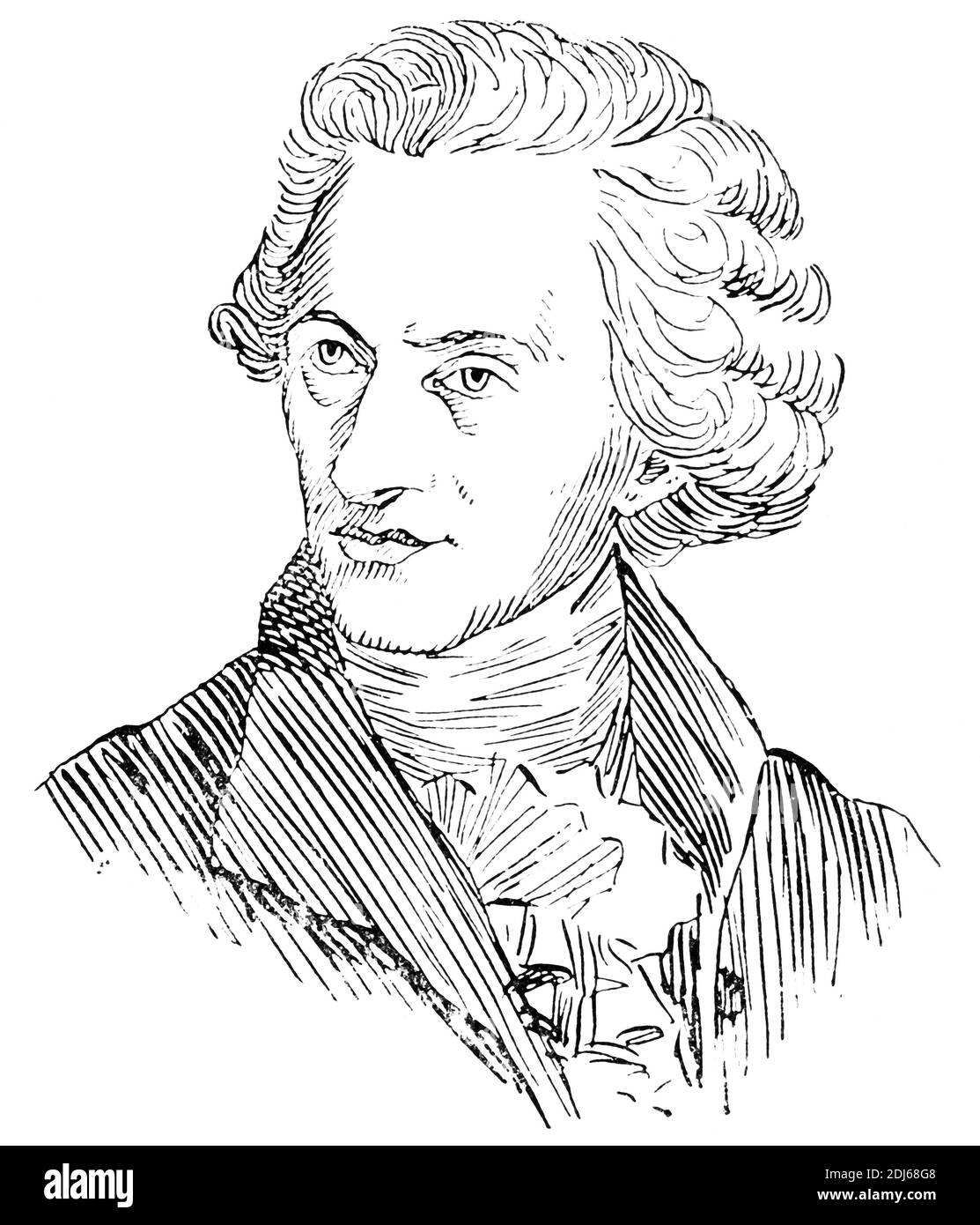 Porträt von Sir John Herschel - ein englischer Universalgelehrter, Mathematiker, Astronom, Chemiker, Erfinder, Experimentalfotograf. Illustration des 19. Jahrhunderts. Deutschland. Weißer Hintergrund. Stockfoto
