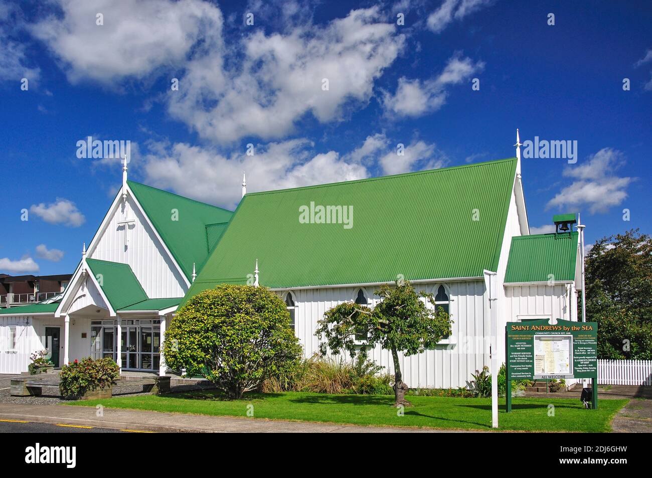 Kirche "Saint Andrews am Meer", Albert Street, Whitianga, Mercury Bay, Coromandel Peninsula, Waikato Region, Neuseeland Stockfoto