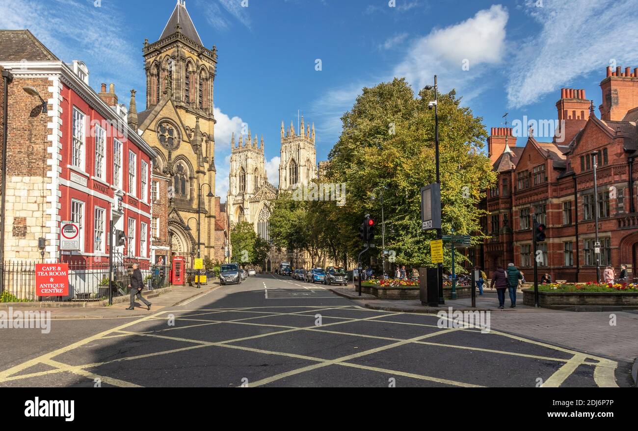 City of York Yorkshire Vereinigtes Königreich Minster Area Stockfoto