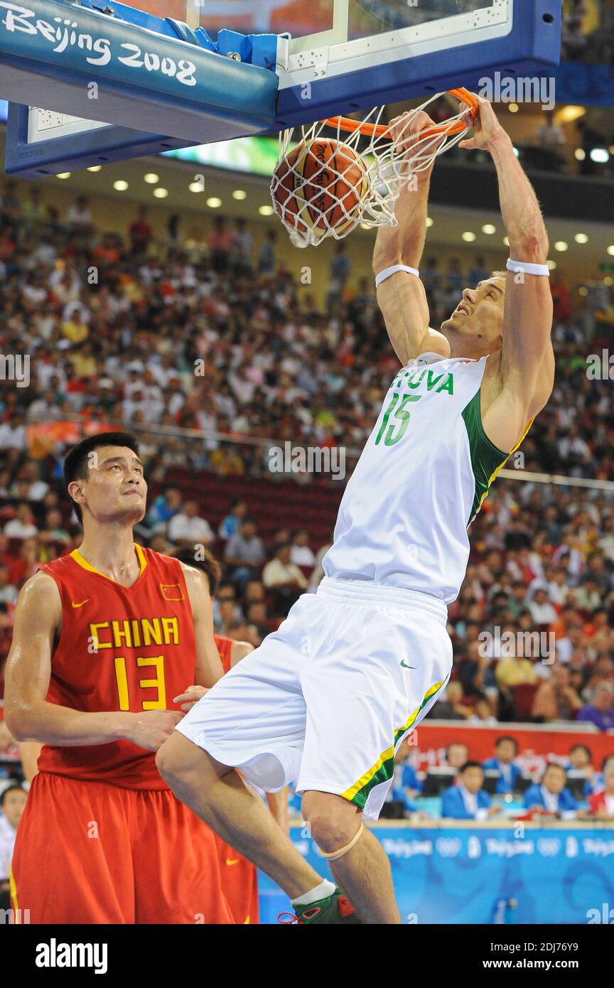 2008-08-20. Olympische Sommerspiele 2008 in Peking. Robertas Javtokas Stockfoto