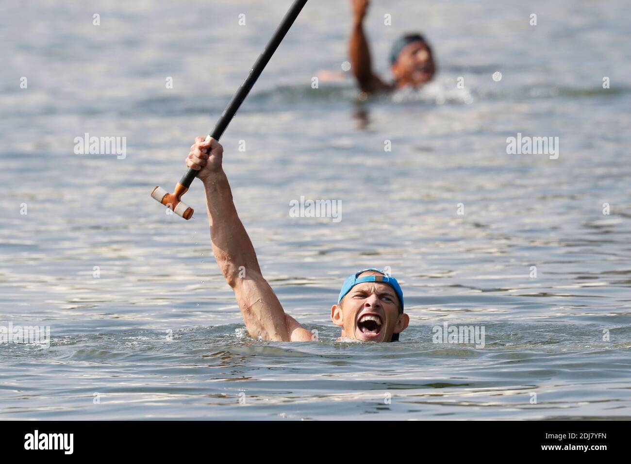 Der ukrainische Juri Sheban gewann am 18. August 2016 die Goldmedaille beim Männer Kanu 200 m Sprint Event im Lagoa Stadium, Rio, Brasilien. Foto von Henri Szwarc/ABACAPRESS.COM Stockfoto