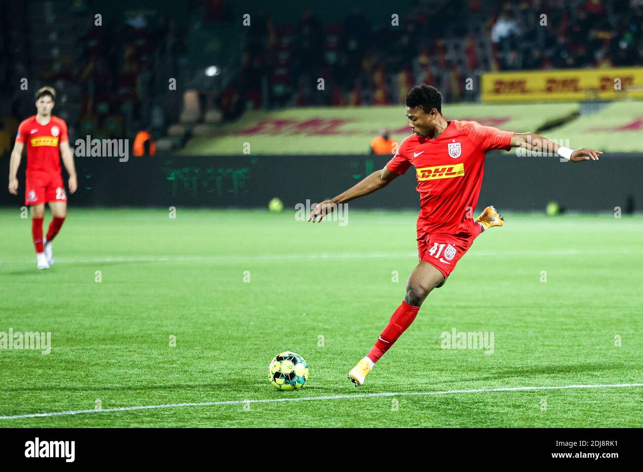 Farum, Dänemark. Dezember 2020. Abu Francis (41) vom FC Nordsjaelland gesehen während des 3F Superliga-Spiels zwischen FC Nordsjaelland und FC Kopenhagen in Right to Dream Park in Farum. (Foto Kredit: Gonzales Foto/Alamy Live News Stockfoto