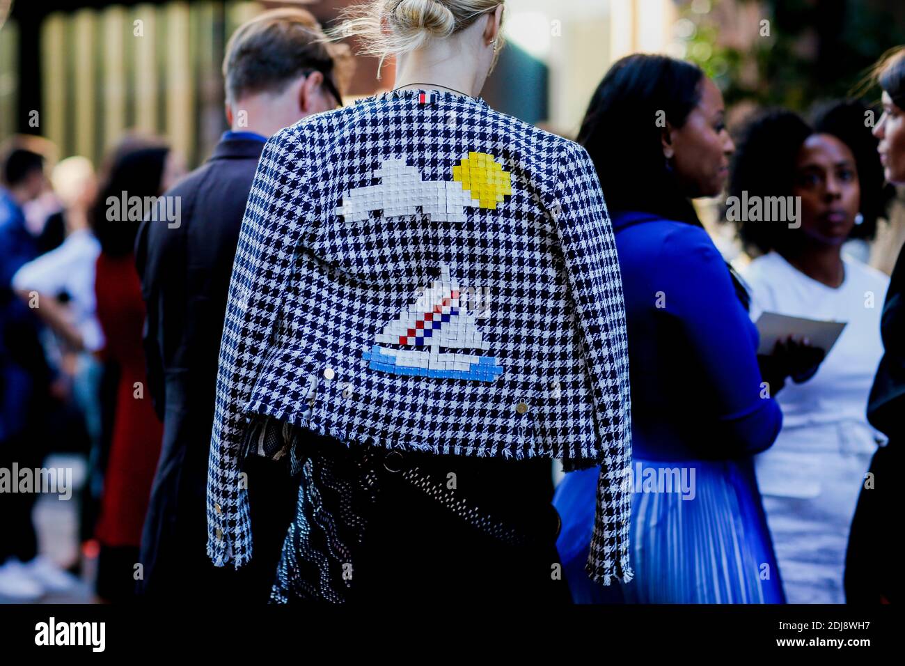 Street Style, Ankunft in Thom Browne Spring Summer 2017 Show im Skylight Modern, 537 West 27th Street, in New York, USA, am 12. September 2016. Foto von Marie-Paola Bertrand-Hillion/ABACAPRESS.COM Stockfoto