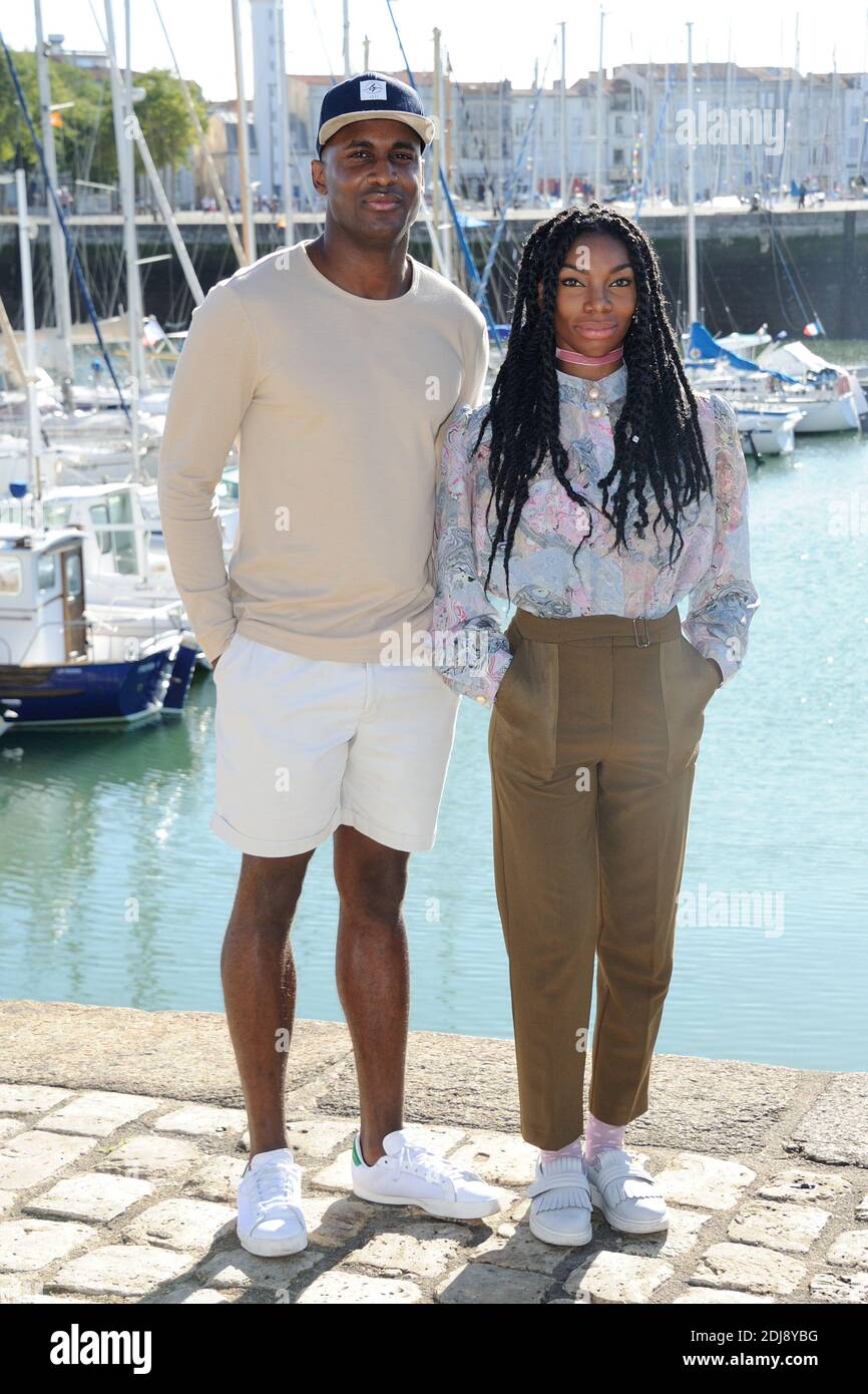 Kirwa Kadiff et Michaela Coel assistent au photocall du Film 'Chewing-Gum' Lords du Festival de la Fiction TV 2016 de La Rochelle, a la Rochelle, France le 15 Septembre 2016. Foto von Aurore Marechal/ABACAPRESS.COM Stockfoto