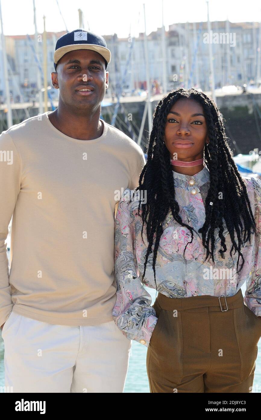 Kirwa Kadiff et Michaela Coel assistent au photocall du Film 'Chewing-Gum' Lords du Festival de la Fiction TV 2016 de La Rochelle, a la Rochelle, France le 15 Septembre 2016. Foto von Aurore Marechal/ABACAPRESS.COM Stockfoto