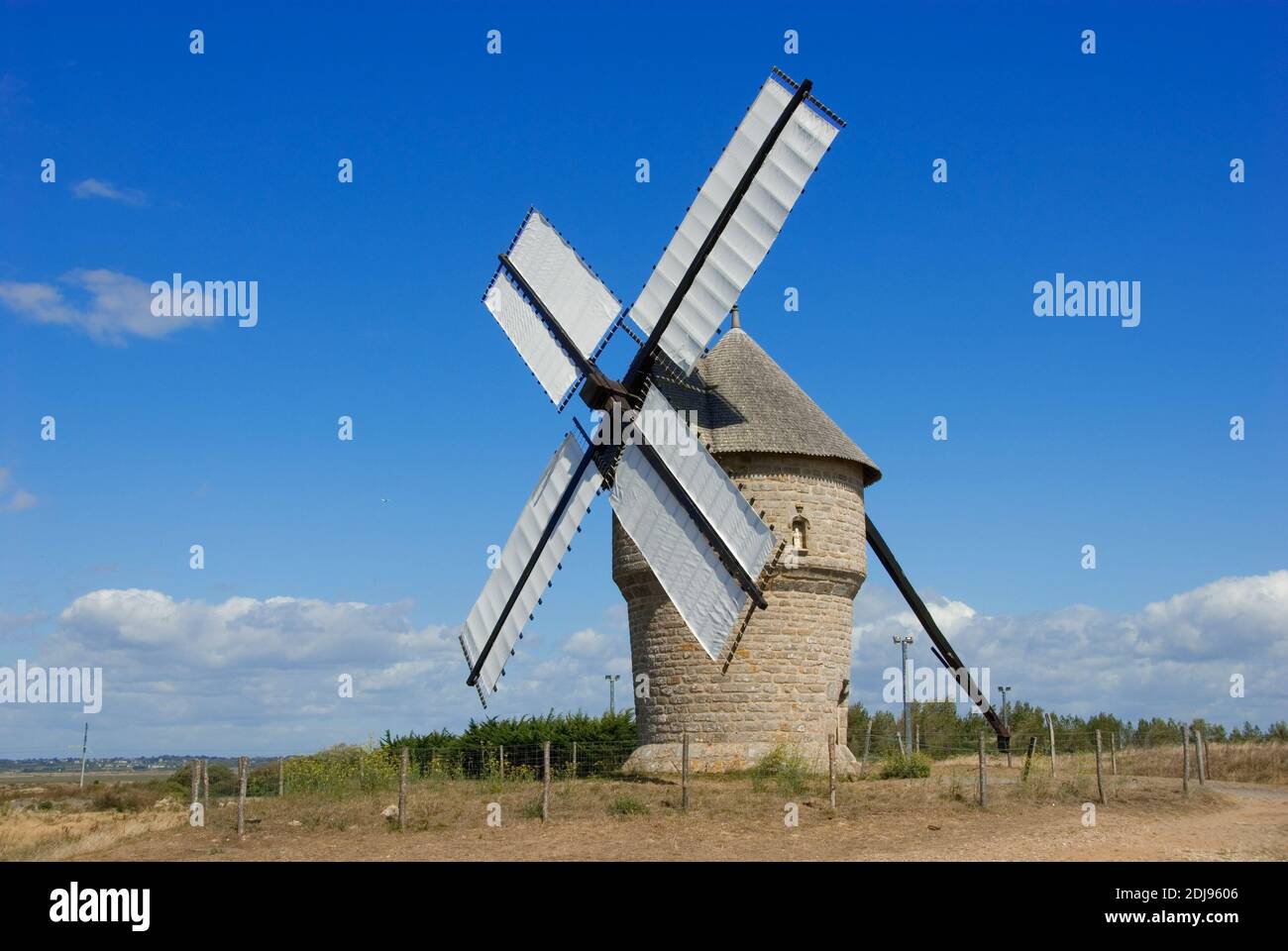 Frankreich, Bretagne, pays de la Loire, Loire-Atlantique, GuÈrande, Muehle, Windmühle, Moulin du Diable, Moulin de CrÈmeur Stockfoto