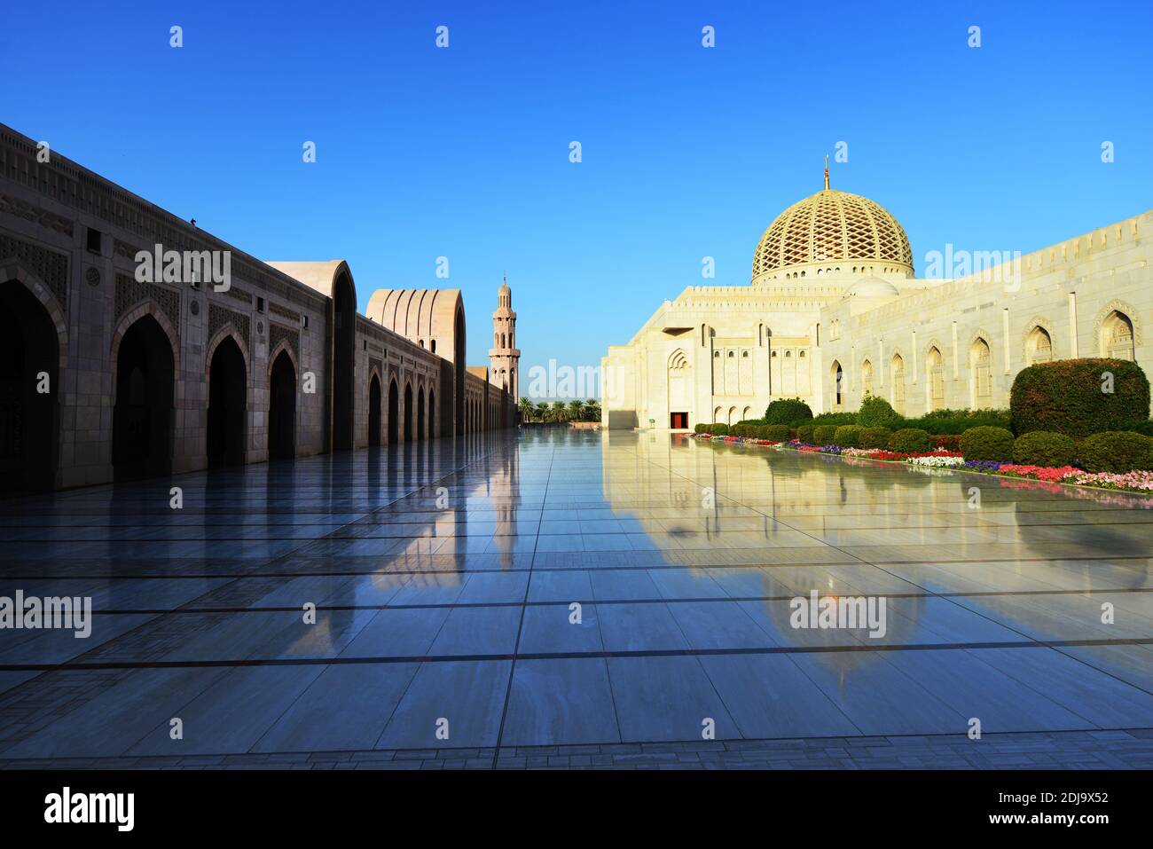 Die Sultan Qaboos Grand Moschee in Muscat, Oman. Stockfoto