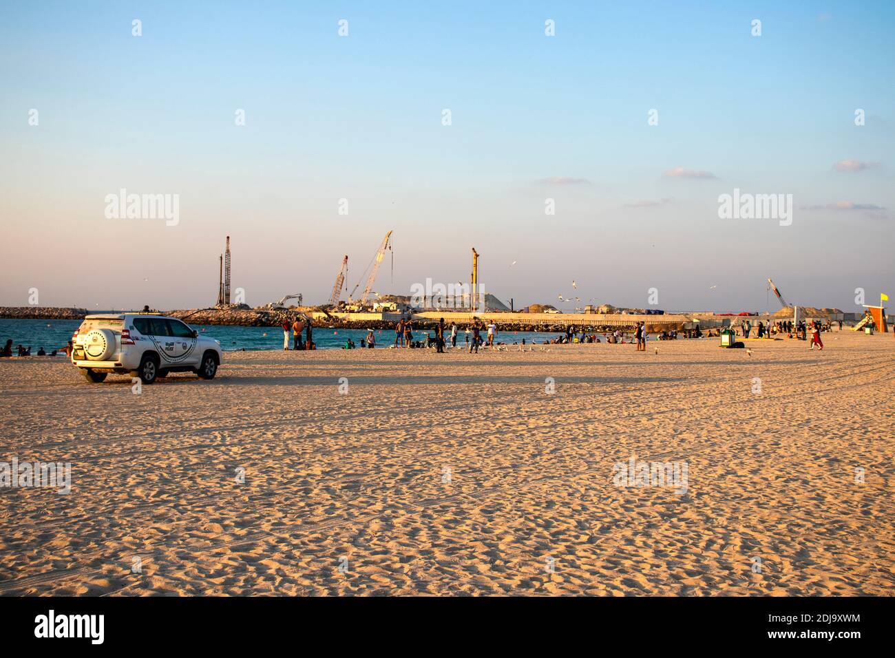 Jueirah öffentlicher Strand in Dubai. VAE. Stockfoto