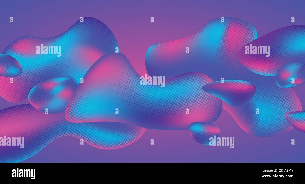 Abstrakte bunte Flüssigkeit Halbton Gradient Form Design geometrische Flüssigkeit Hintergrund. Verwenden Sie für Anzeige, Poster, Vorlage Design, Druck. Illustration Vektor Stock Vektor