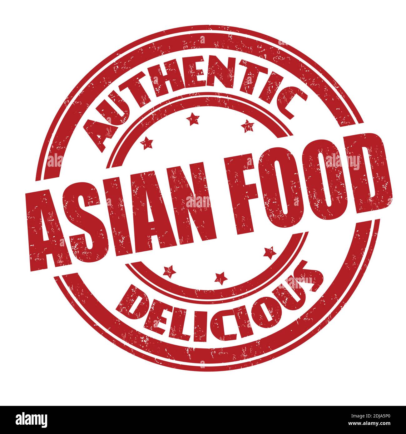 Asiatische Zeichen oder Stempel auf weißem Hintergrund, Vector Illustration Stock Vektor