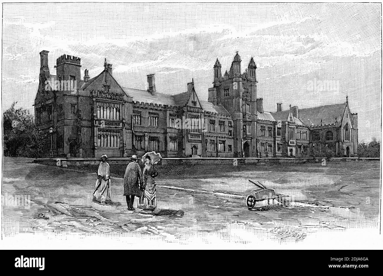 Stich der Universität Sydney, um 1880 Stockfoto