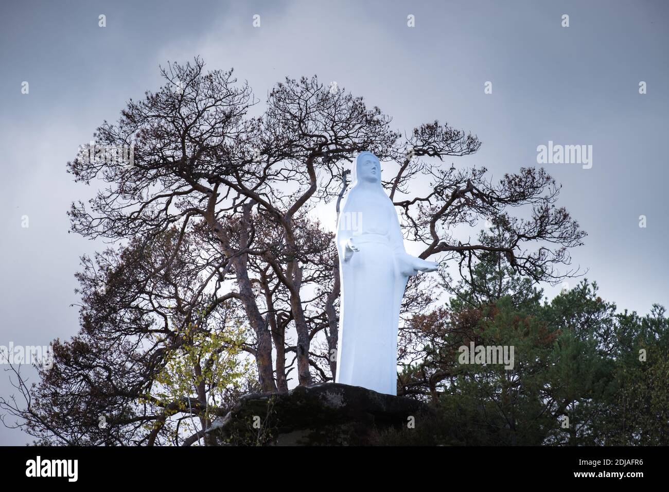 Weiße Madonna von Fischbach bei Dahn, Deutschland Stockfoto