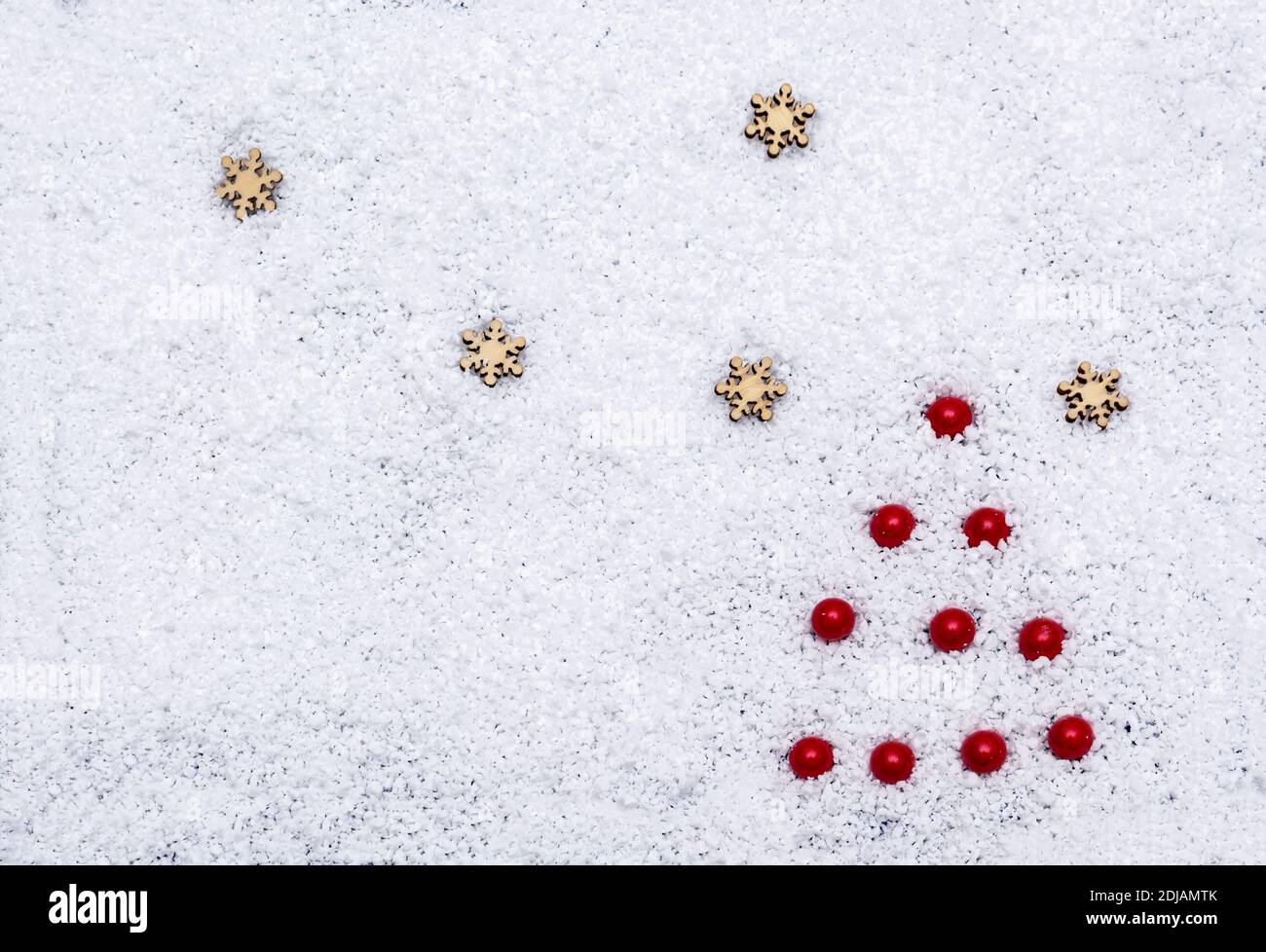 Weihnachten Winter Pin Tree, mit freiem Platz für weihnachtstext Stockfoto