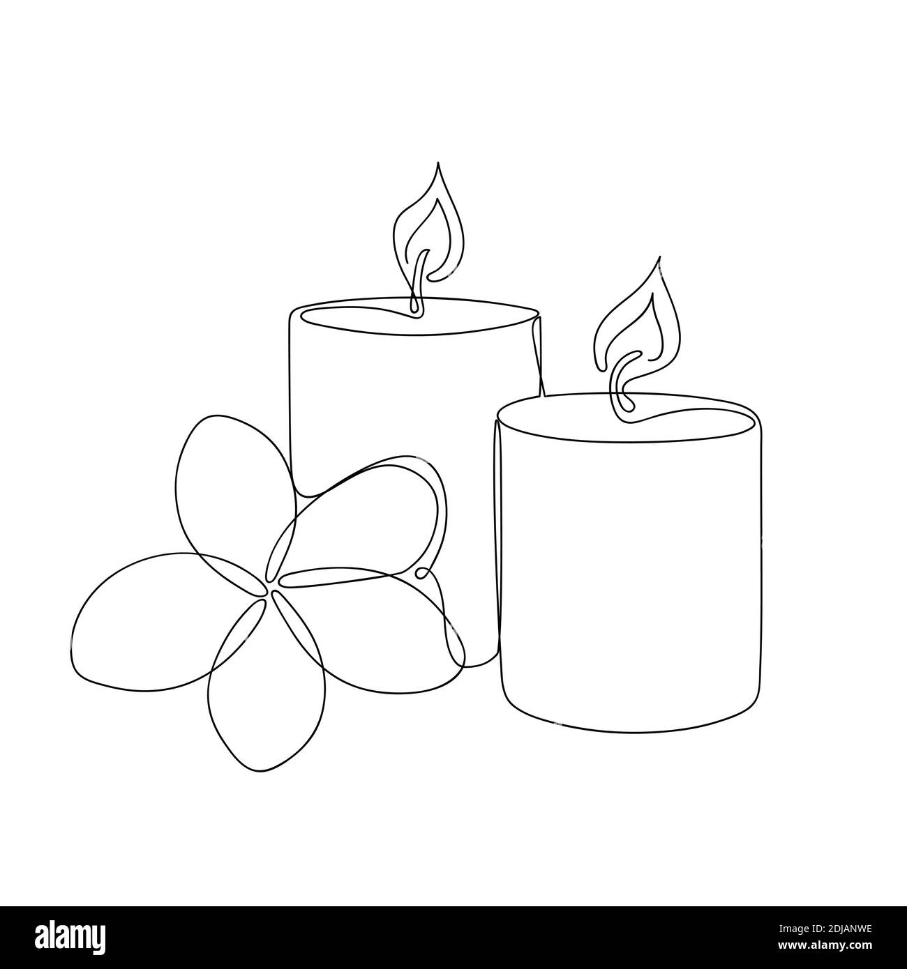 Abstraktes Bild von Steinen und einer Blume. Stock Vektor