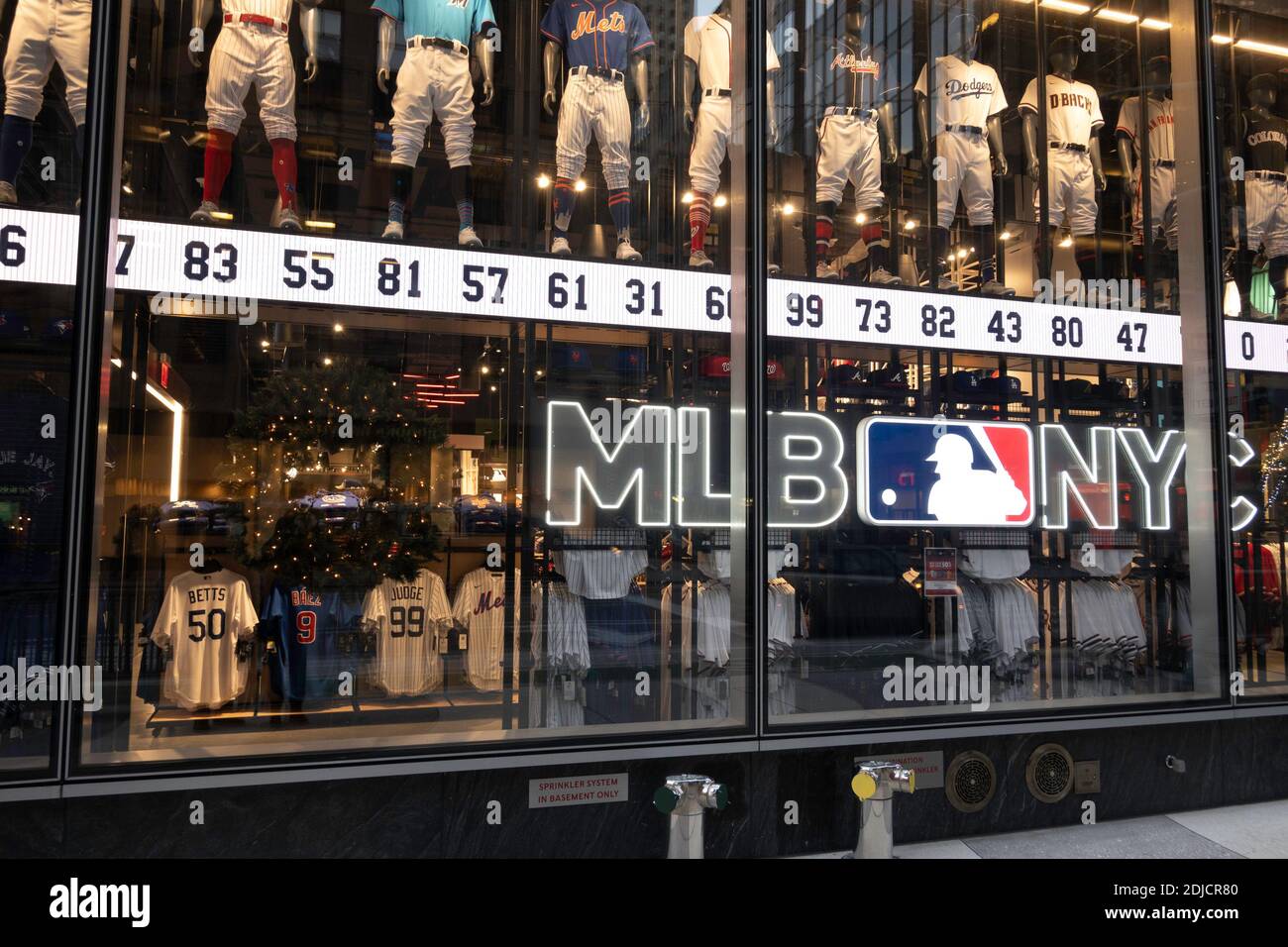 MLB NYC Flagship Retail Store, Rockefeller Center, New York City, USA Stockfoto