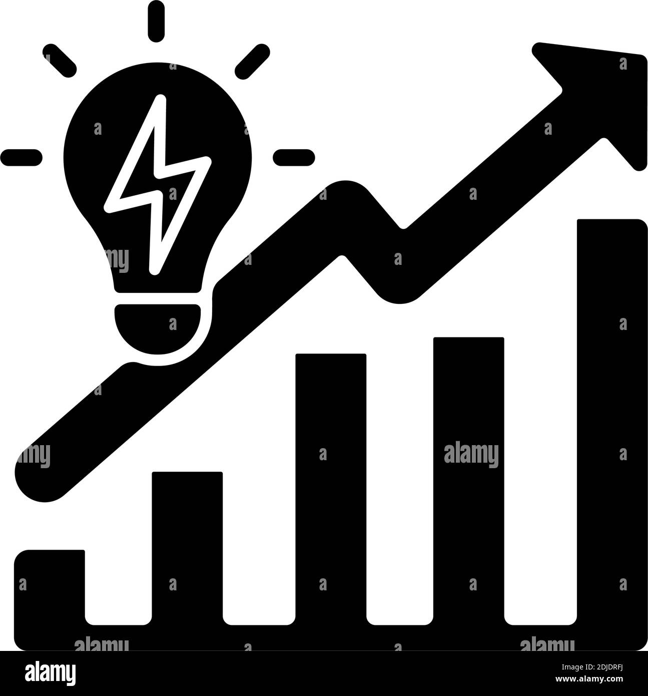 Verschwenderischer Energieverbrauch, schwarzes Glyphen-Symbol Stock Vektor