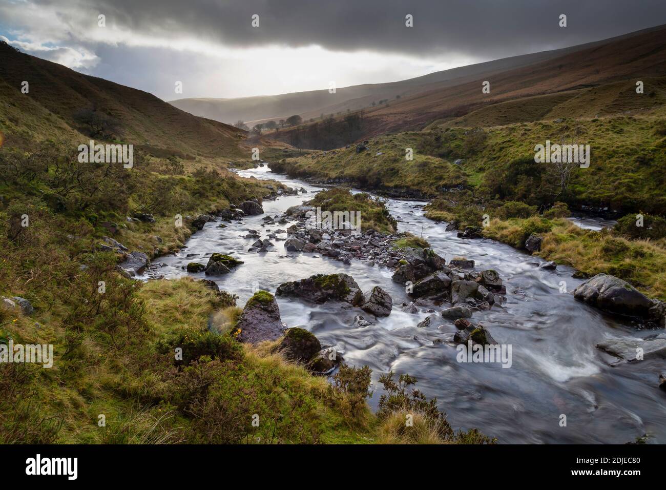 Stürmisches Wetter in Wales Stockfoto