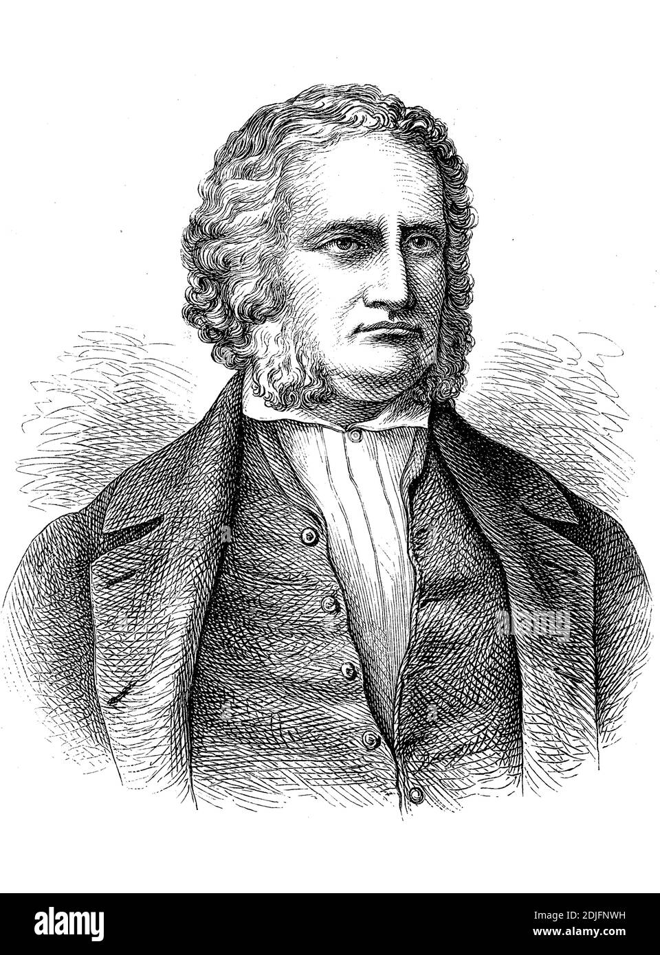 John James Audubon, John James La Forest Audubon, 26. April 1785 - 27. Januar 1851, ein US-amerikanischer Ornithologe und Zeichner / John James Audubon, John James La Forest Audubon, 26. 1785. Bis 27. April. Januar 1851, ein US-amerikanischer Ornithologe und Zeichner, Historisch, Historisch, digital verbesserte Reproduktion eines Originals aus dem 19. Jahrhundert / digitale Produktion einer Originalvorlage aus dem 19. Jahrhundert, Stockfoto