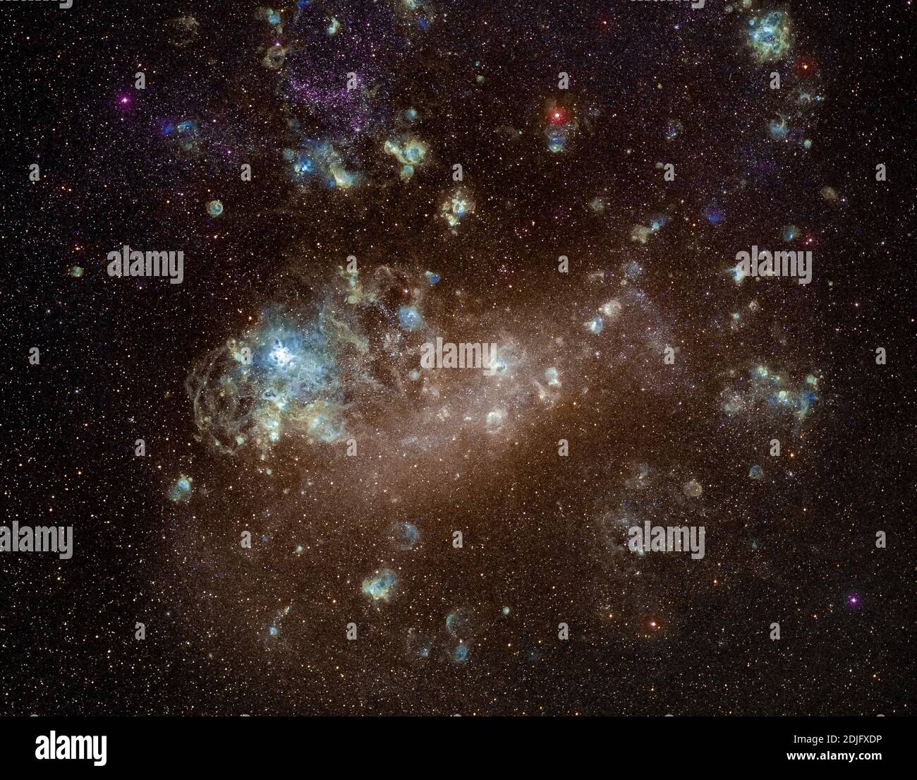 Astrofotografie - Große Magellansche Wolke. Die große Magellansche Wolke ist eine Satellitengalaxie der Milchstraße. Stockfoto