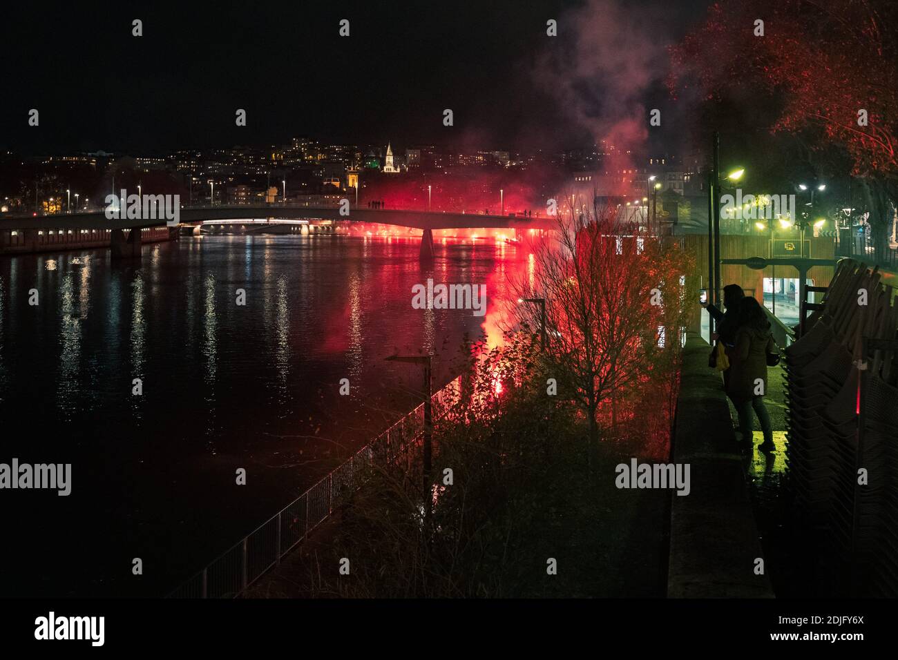 Frankreich, Lyon, Europa, 8. dezember 2020 : Festival of Lights Stockfoto