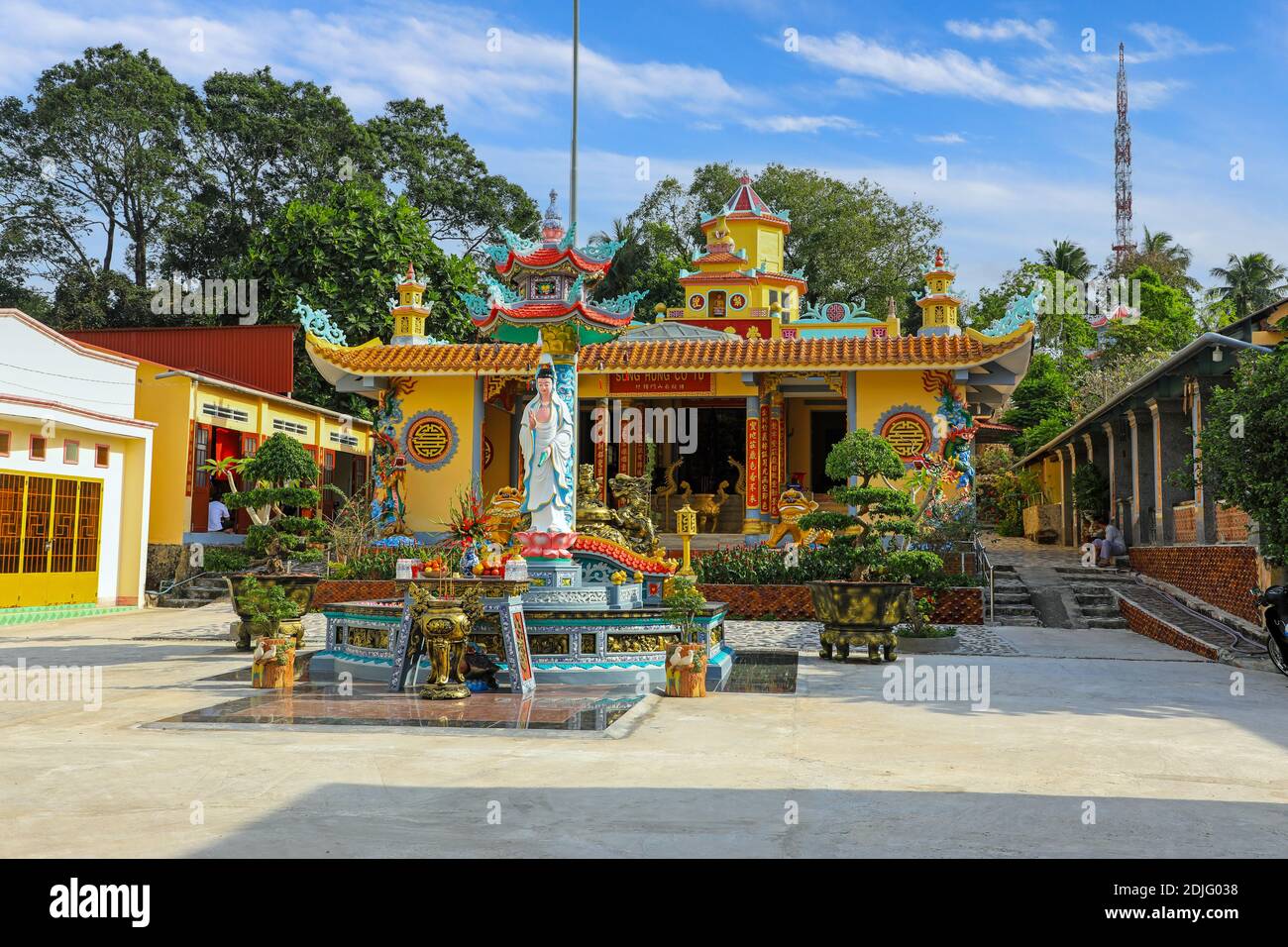 Sung Hung Pagoda (Sung Hung Co TU), Tran Hung Dao Straße, Duong Dong Stadt, Phu Quoc Bezirk, Kien Giang Provinz, Vietnam, Asien Stockfoto