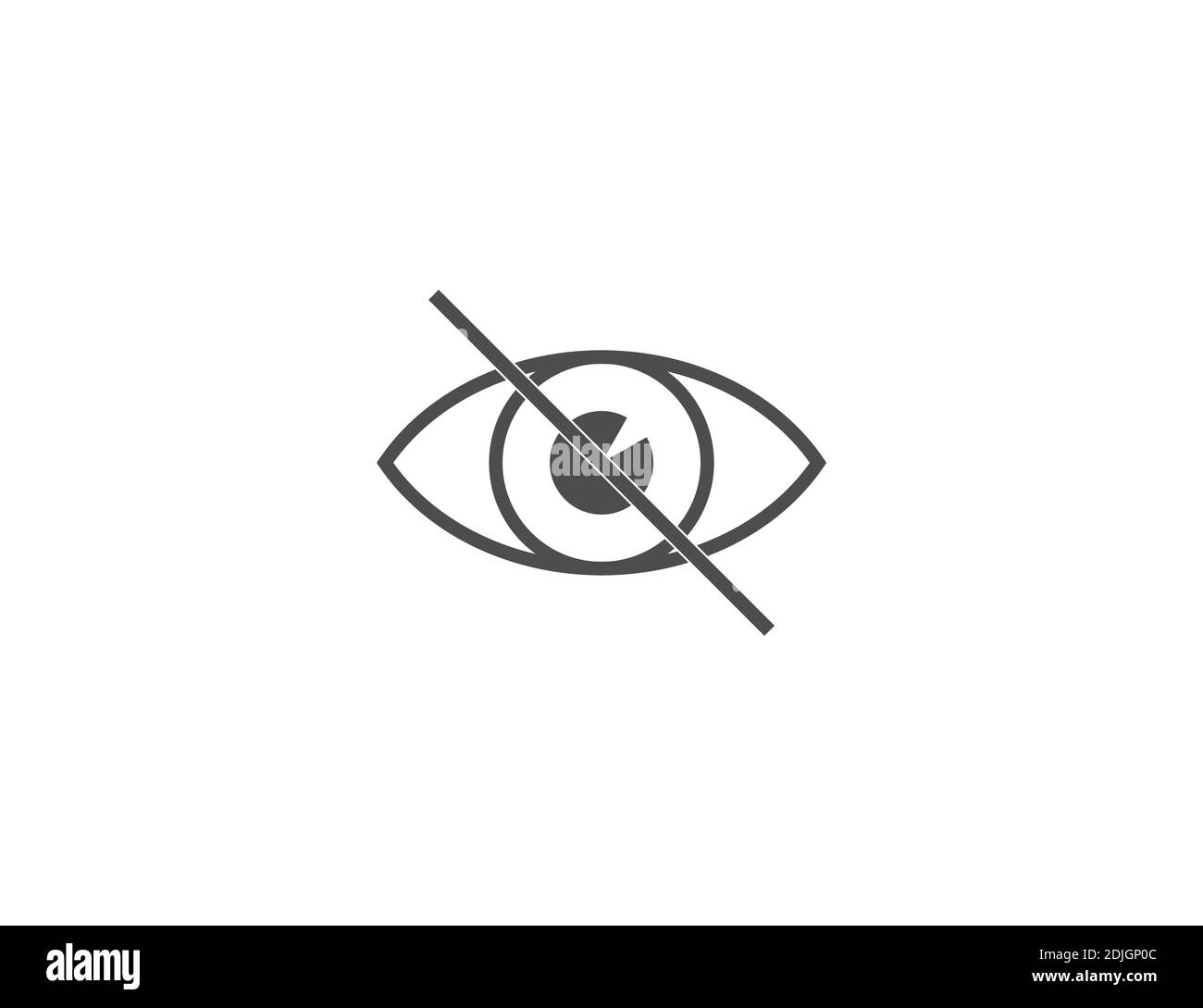 Auge, versteckt unsichtbare Symbol Vektor Stock Vektor