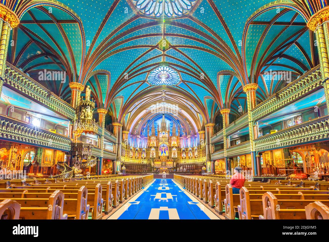 Notre-Dame Basilika in Montreal, Kanada Stockfoto