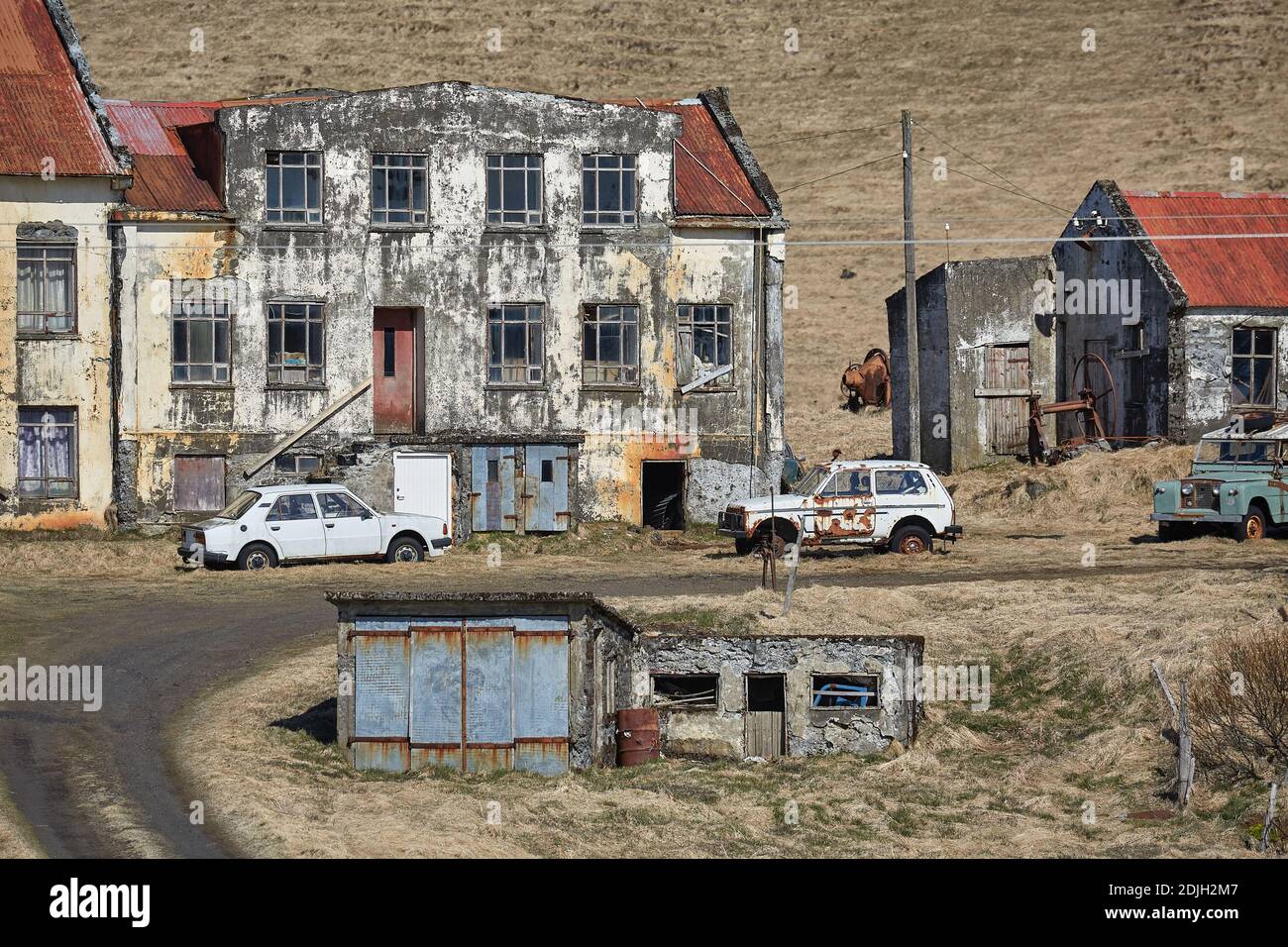 Verlassenes Haus in Island Stockfoto