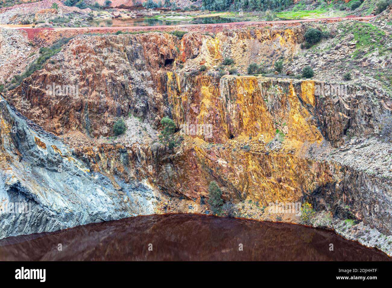 Kupfermine Tagebau in Tharsis, Huelva Stockfoto