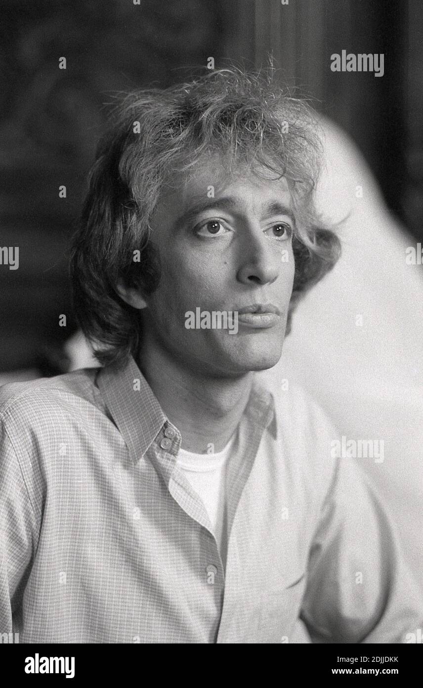 Robin Gibb macht das Video für seine Single-Veröffentlichung 'Juliet' 03/1983 Stockfoto