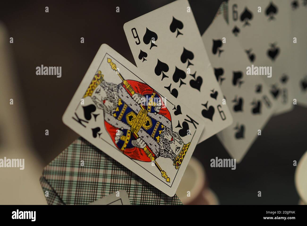 Ein Kartenspiel. Glücksspiel. Stockfoto
