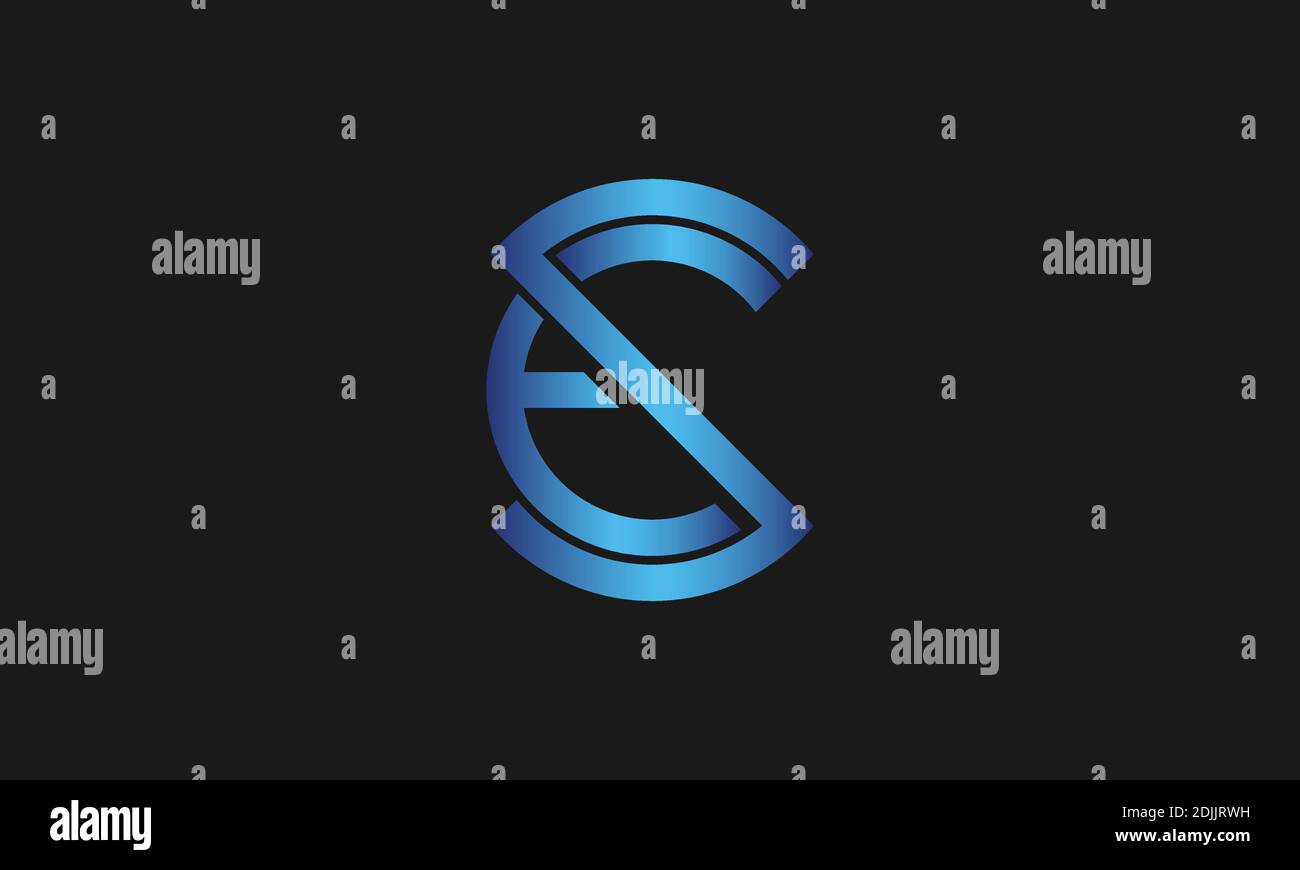S , E , SE , es Buchstaben Logo-Design und Monogramm-Logo. Anfangsbuchstabe se/es Logo Firmenname Design. Stock Vektor