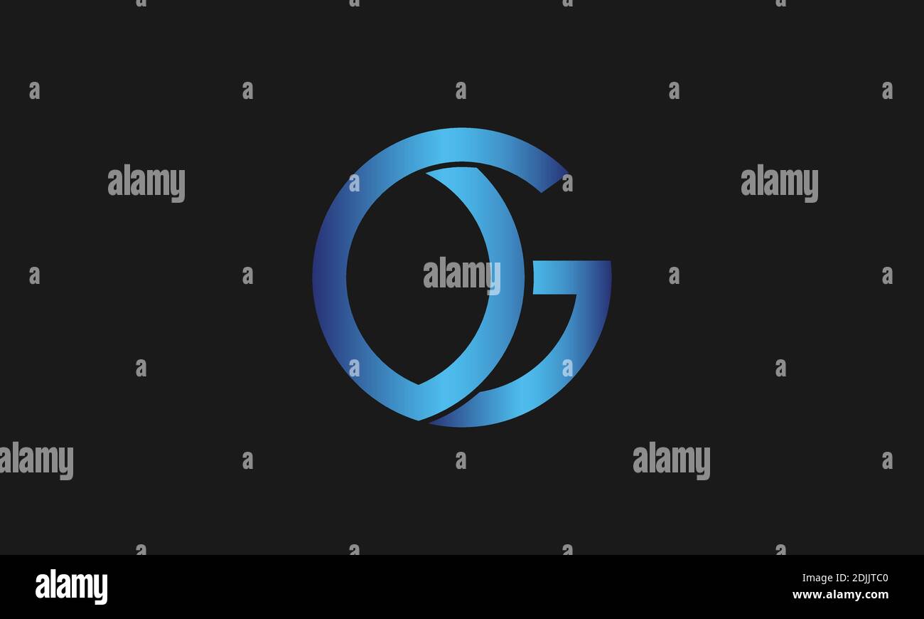 O , G , GO , OG Buchstaben Logo-Design und Monogramm-Logo . Anfangsbuchstabe OG/GO-Logo Firmenname Design. OG Logo Emblem großer Buchstabe Moderne Vorlage Stock Vektor