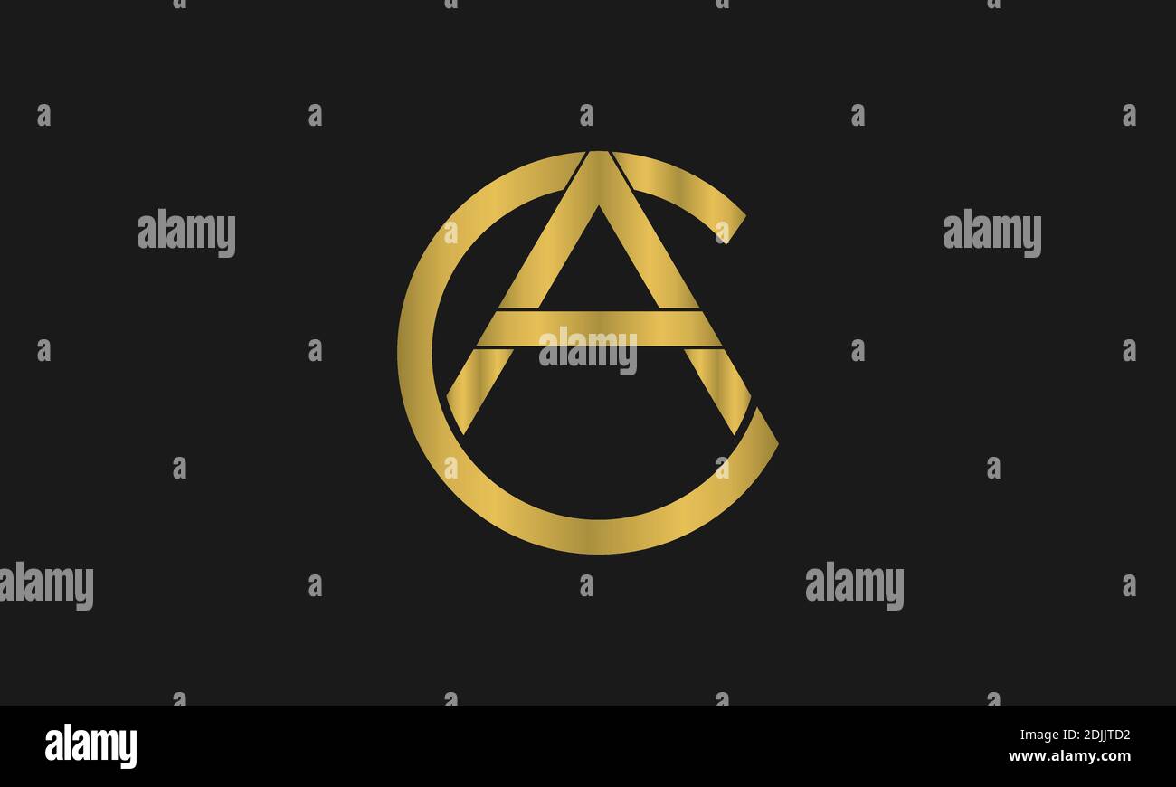 C , A , AC , CA Buchstaben Logo-Design und Monogramm-Logo. Anfangsbuchstabe AC/CA-Logo Firmenname Design. CA Logo Emblem Großbuchstabe Moderne Vorlage Stock Vektor
