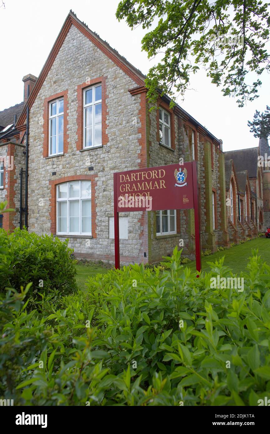 Die Dartford Grammar School und ihre Verbindung zu Mick Jagger, den Rolling Stones und Großbritannien Stockfoto