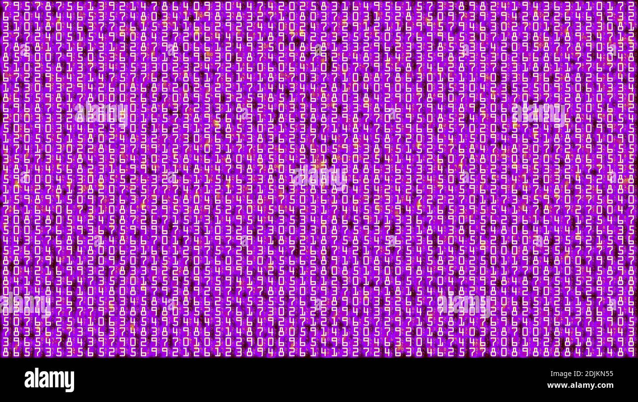 Abstrakter Hintergrund für digitale Nummern. Abbildung des Informationscodes Stockfoto