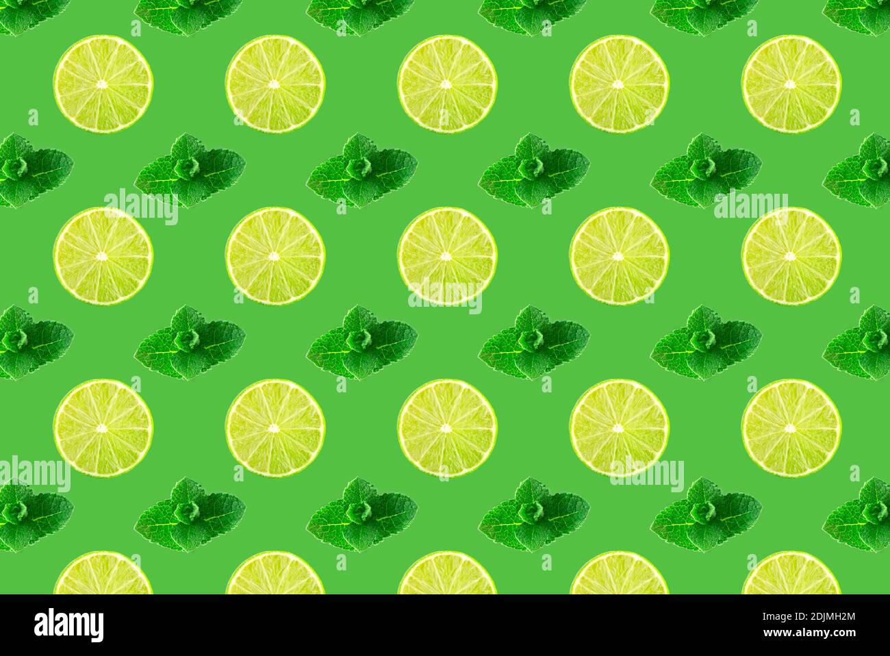 Muster von frischen Früchten isoliert auf kreative farbige Textur Stockfoto