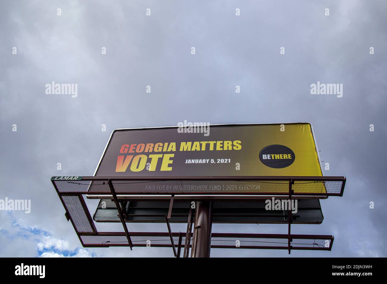 Burke County, GA USA - 12 14 20: Georgia Senate Election Plakatwand 2021 Stockfoto