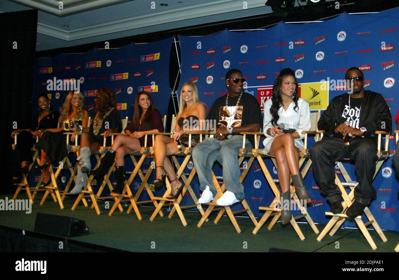 NFL Opening Kickoff 2006 Pressekonferenz mit P Diddy, Cassie, Young Joc, Danity Kane und Ozomatli im Loews Hotel, Miami Beach, FL. 09/06/06 Stockfoto