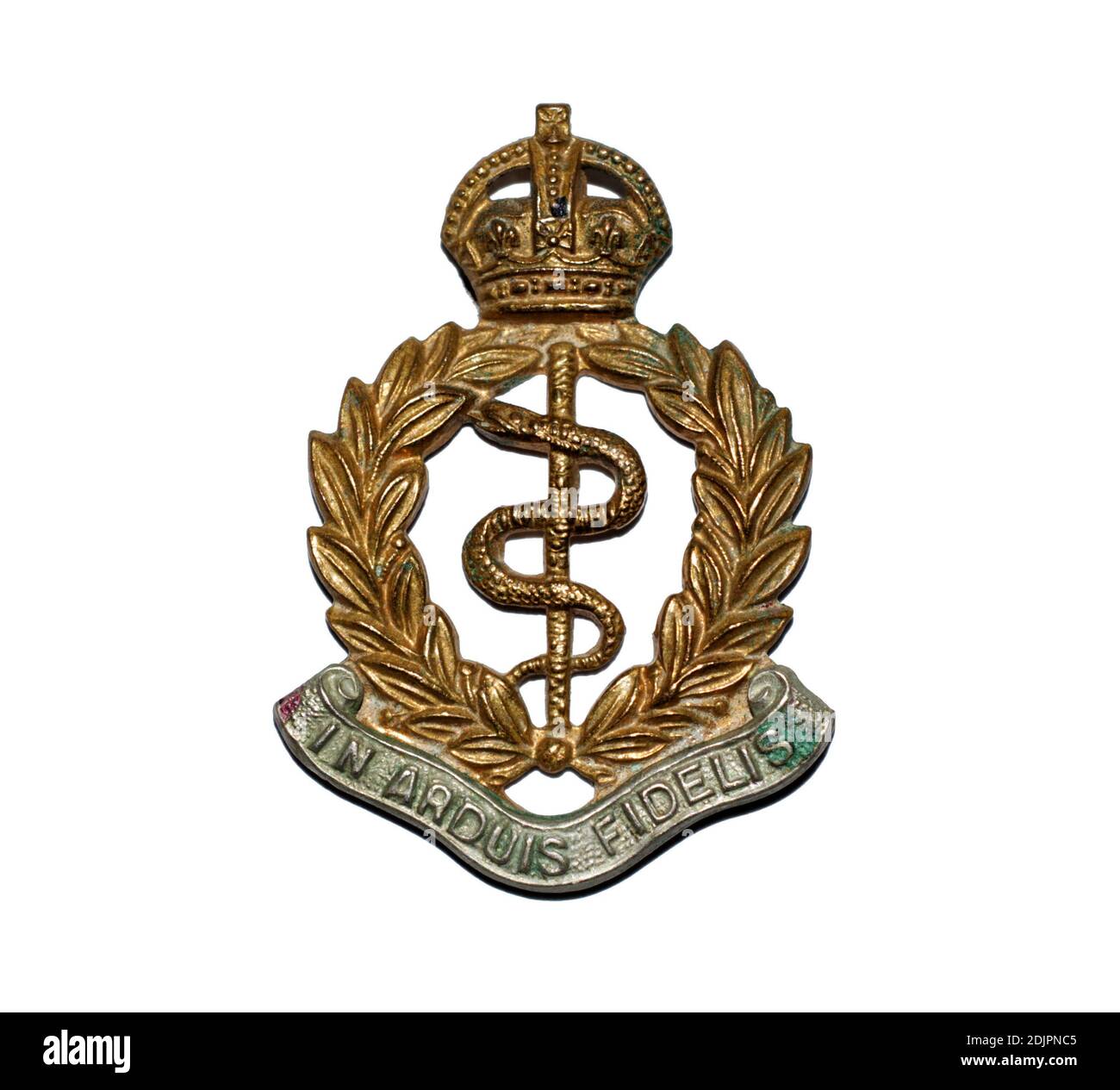 Ein Cap Abzeichen der Royal Army Medical Corps c. 1901-1952. Stockfoto